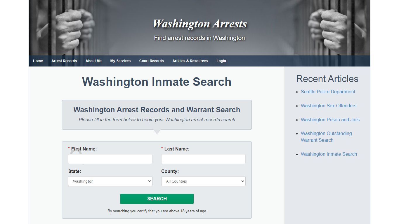 Washington Inmate Search - Washington Arrests